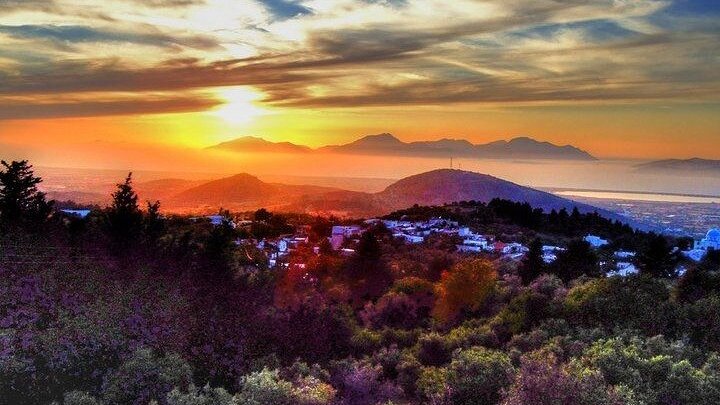 Zia Mountain Village: Sunset Views and Greek Dining on Kos
